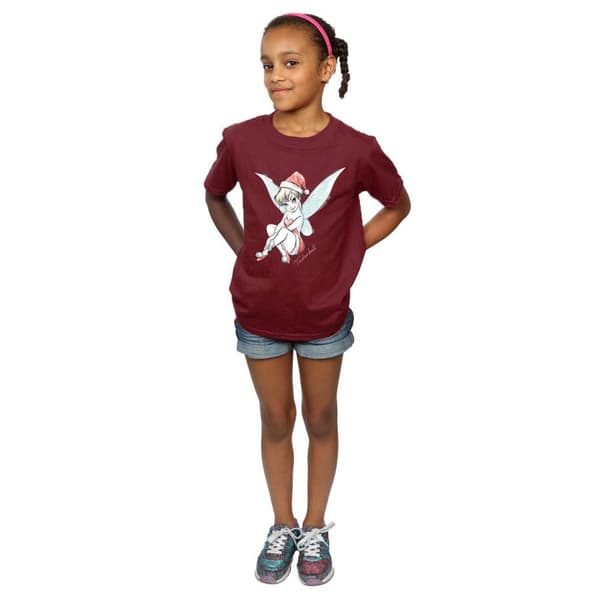 Disney T-shirt i bomull för flickor - Tinkerbell Christmas Fairy