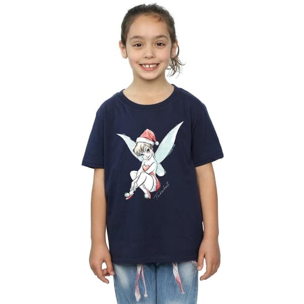 Disney T-shirt i bomull för flickor - Tinkerbell Christmas Fairy