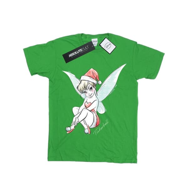 Disney T-shirt i bomull för flickor - Tinkerbell Christmas Fairy