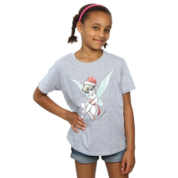 Disney T-shirt i bomull för flickor - Tinkerbell Christmas Fairy