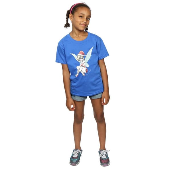 Disney T-shirt i bomull för flickor - Tinkerbell Christmas Fairy