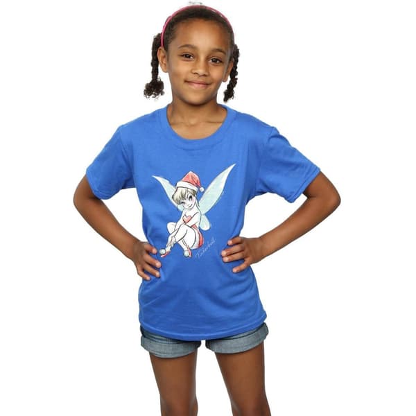 Disney T-shirt i bomull för flickor - Tinkerbell Christmas Fairy
