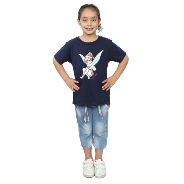 Disney T-shirt i bomull för flickor - Tinkerbell Christmas Fairy