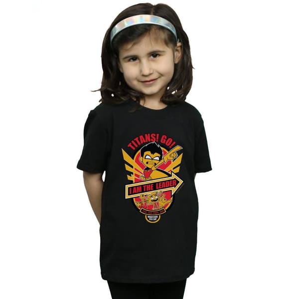 DC Comics T-shirt i bomull för flickor Teen Titans Go I Am The Leader