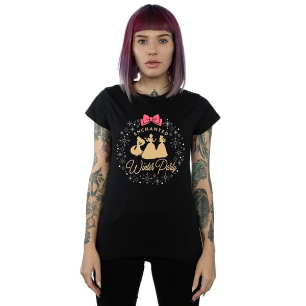 Disney Womens/Ladies Princess Enchanted Winter Party Cotton T-Shirt