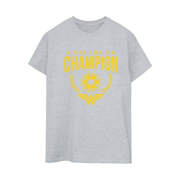 DC Comics Womens/Ladies Wonder Woman Play Like A Champion Cotton Boyfriend T-Shirt