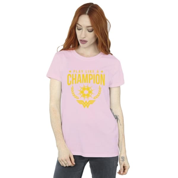 DC Comics Womens/Ladies Wonder Woman Play Like A Champion Cotton Boyfriend T-Shirt