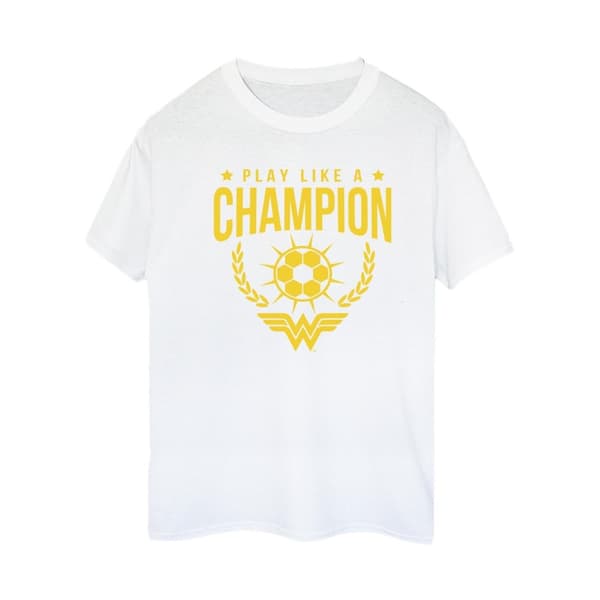 DC Comics Womens/Ladies Wonder Woman Play Like A Champion Cotton Boyfriend T-Shirt