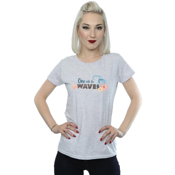 Disney Womens/Ladies Moana One With The Waves Cotton T-Shirt