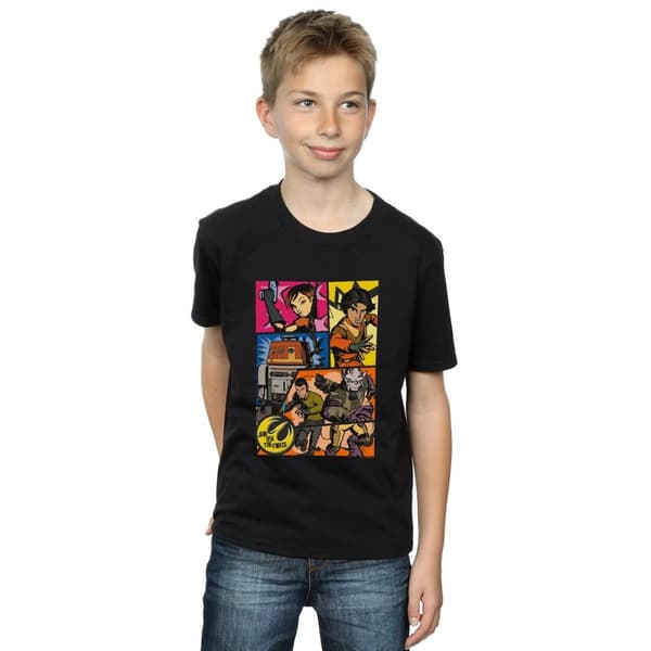 Star Wars T-shirt med seriestrippar från Rebels för pojkar