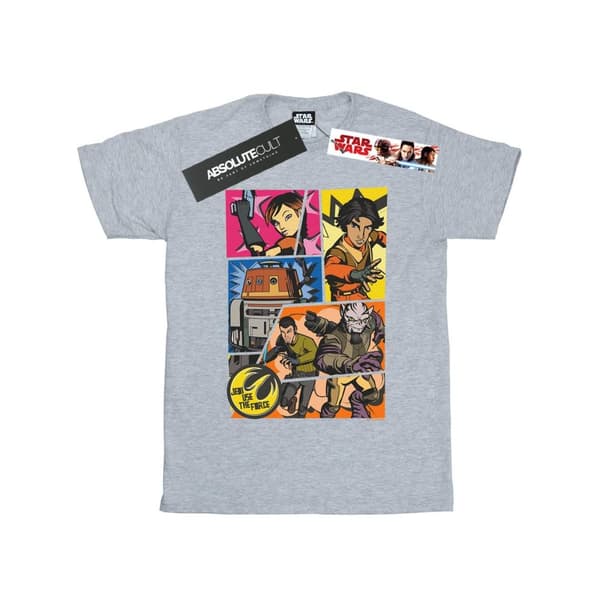 Star Wars T-shirt med seriestrippar från Rebels för pojkar