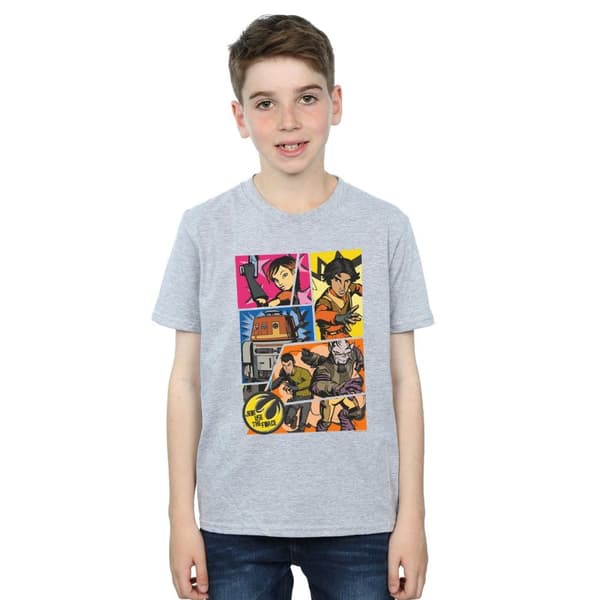 Star Wars T-shirt med seriestrippar från Rebels för pojkar