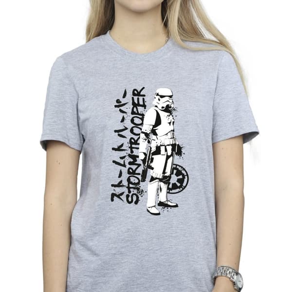 Star Wars Womens/Ladies Japanese Stormtrooper Cotton Boyfriend T-Shirt