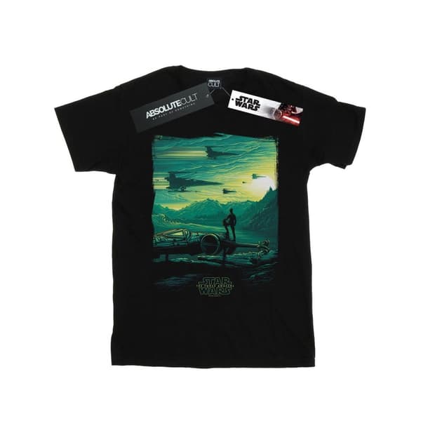 Star Wars: The Force Awakens Poe Art Poster T-shirt i bomull för flickor