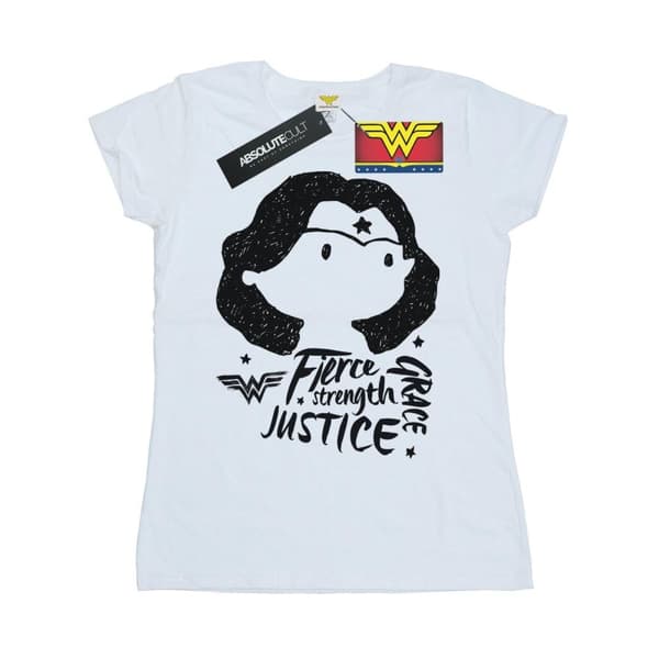 DC Comics Dam/Hand Wonder Woman Fierce Sketch - T-shirt i bomull White L