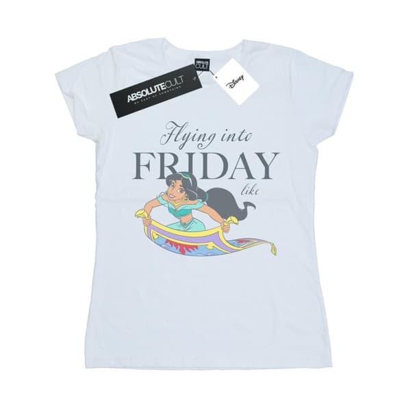 Disney Dam/kvinn Princess Jasmine Flying Into Friday Like T-shirt i bomull