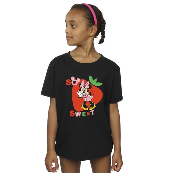 Disney Girls Minnie Mouse So Sweet Strawberry Cotton T-Shirt