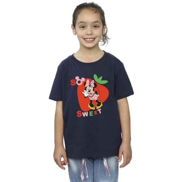 Disney Girls Minnie Mouse So Sweet Strawberry Cotton T-Shirt