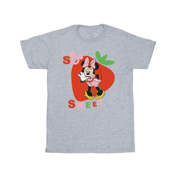 Disney Girls Minnie Mouse So Sweet Strawberry Cotton T-Shirt