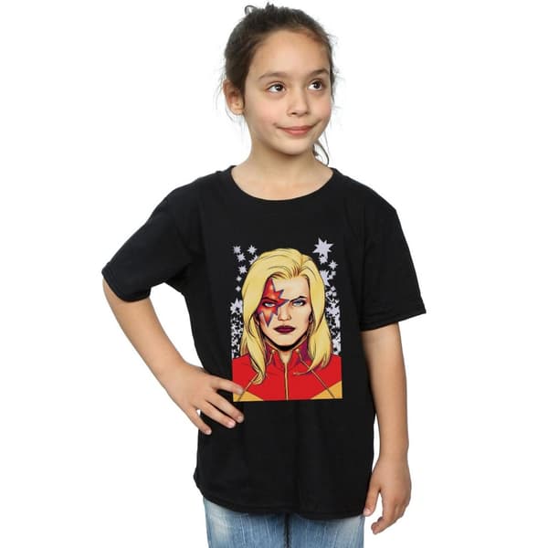 Marvel T-shirt i bomull med glamour från Captain Marvel