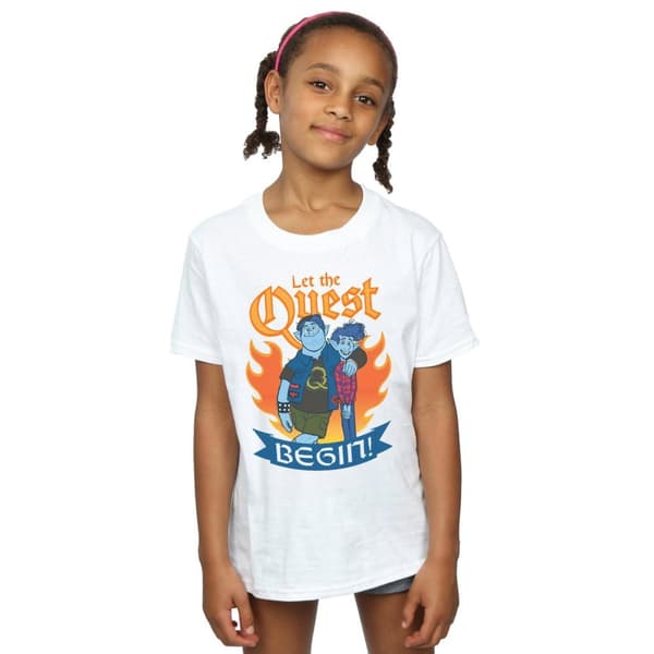 Disney T-shirt i bomull för flickor Onward Let The Quest Begin