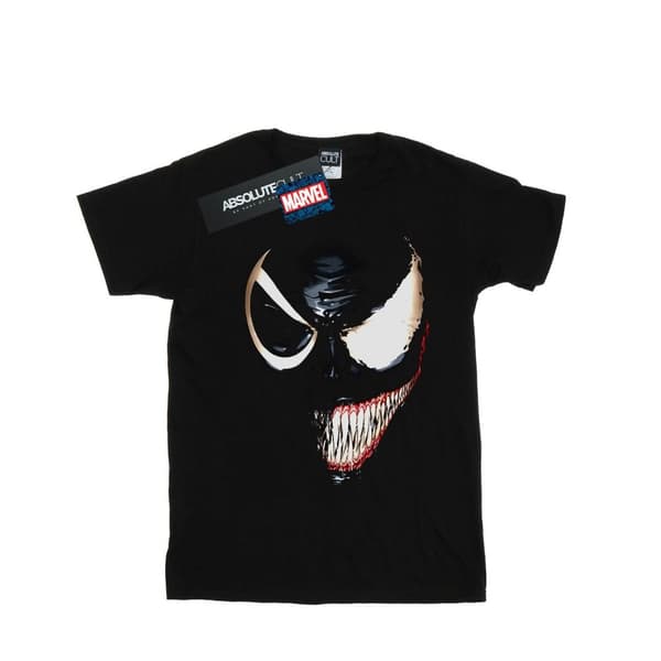Marvel Girls Venom Split Face Cotton T-Shirt