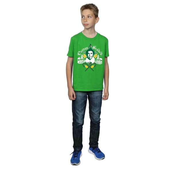 Elf Pojkar Cotton Headed Ninny Muggins T-shirt med pojkvänlig passform
