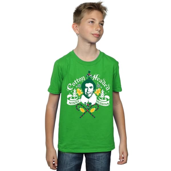 Elf Pojkar Cotton Headed Ninny Muggins T-shirt med pojkvänlig passform