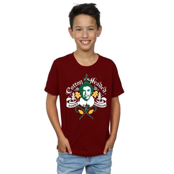 Elf Pojkar Cotton Headed Ninny Muggins T-shirt med pojkvänlig passform