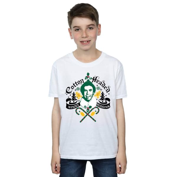Elf Pojkar Cotton Headed Ninny Muggins T-shirt med pojkvänlig passform