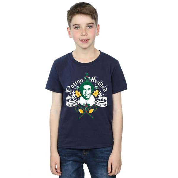 Elf Pojkar Cotton Headed Ninny Muggins T-shirt med pojkvänlig passform