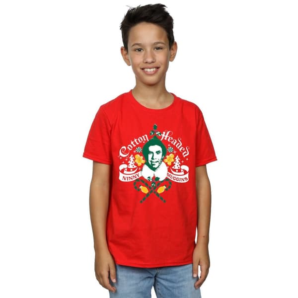 Elf Pojkar Cotton Headed Ninny Muggins T-shirt med pojkvänlig passform