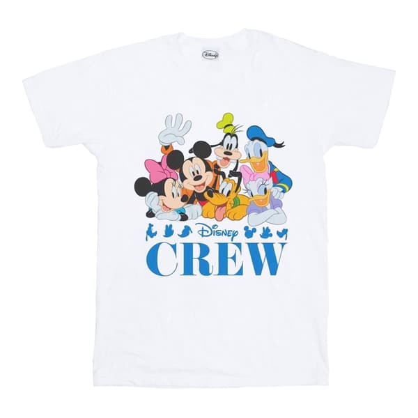 Disney Womens/Ladies Mickey Mouse Disney Friends Cotton Boyfriend T-Shirt