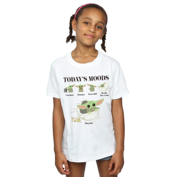 Star Wars Girls The Mandalorian The Child Moods Cotton T-Shirt