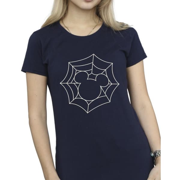 Disney Dam/Tjej Musse Pigg Spindelväv Bomulls-T-shirt