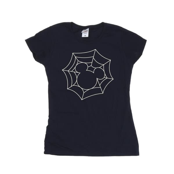 Disney Dam/Tjej Musse Pigg Spindelväv Bomulls-T-shirt