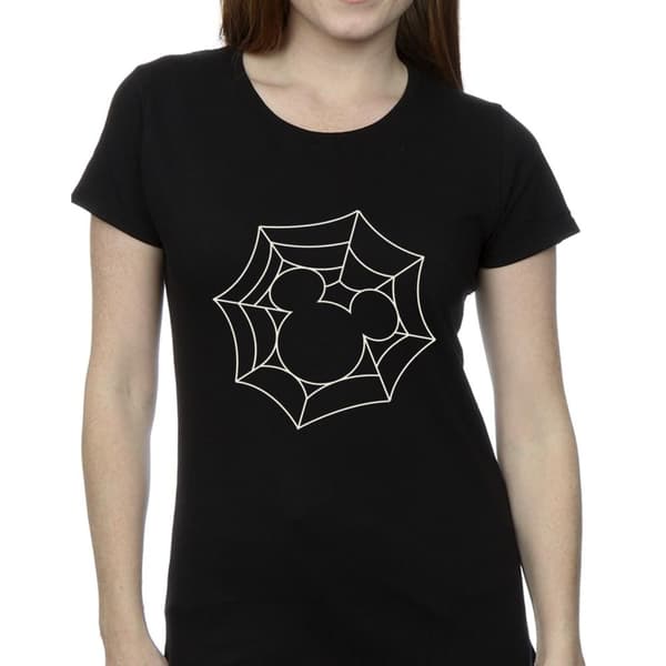 Disney Dam/Tjej Musse Pigg Spindelväv Bomulls-T-shirt