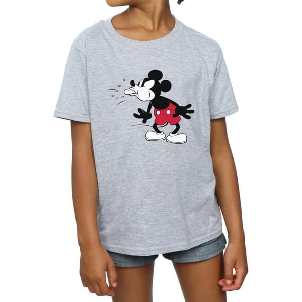 Disney Girls Mickey Mouse Tongue Cotton T-Shirt