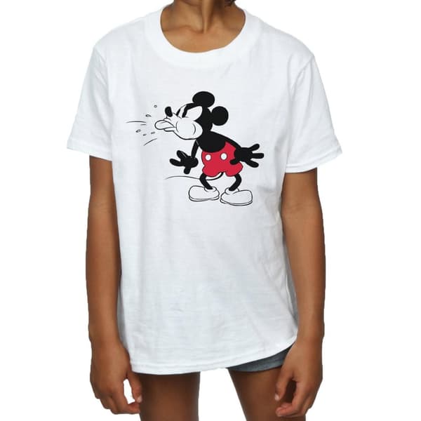 Disney Girls Mickey Mouse Tongue Cotton T-Shirt