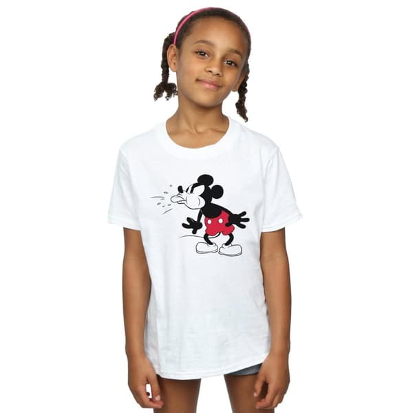 Disney Girls Mickey Mouse Tongue Cotton T-Shirt