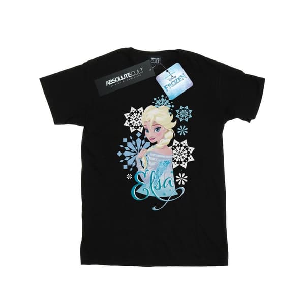 Disney Mens Frozen Elsa Snowflakes T-Shirt