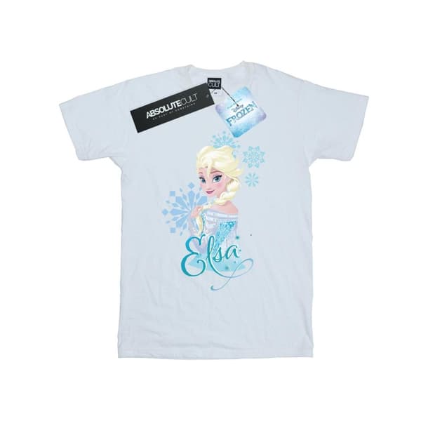 Disney Mens Frozen Elsa Snowflakes T-Shirt