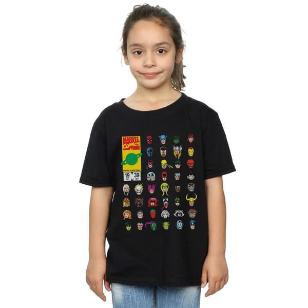 Marvel T-shirt i bomull för flickor från Marvel Comics Heads Cover