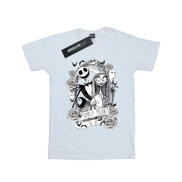 Disney Boys Nightmare Before Christmas Simply Meant To Be T-Shirt White 7-8 Years