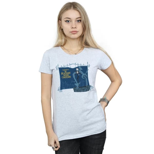 Disney Womens/Ladies Nightmare Before Christmas Jack And The Well Cotton T-Shirt