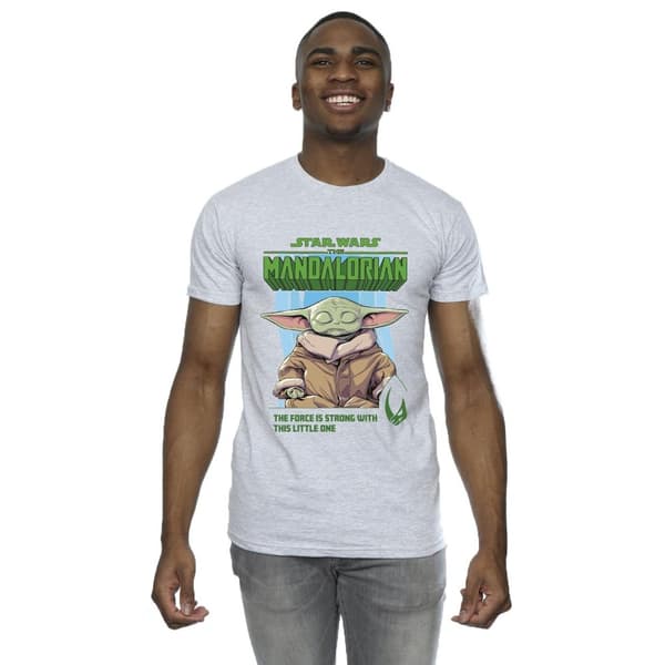 Star Wars Mens The Mandalorian - The Force Is Strong - T-shirt