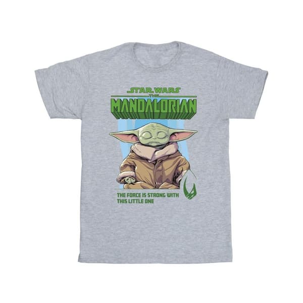 Star Wars Mens The Mandalorian - The Force Is Strong - T-shirt