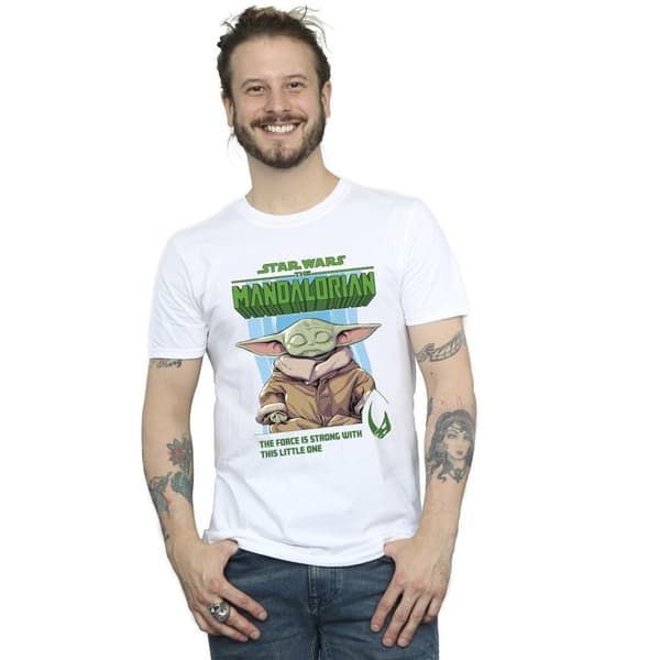Star Wars Mens The Mandalorian - The Force Is Strong - T-shirt