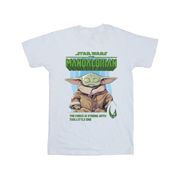 Star Wars Mens The Mandalorian - The Force Is Strong - T-shirt