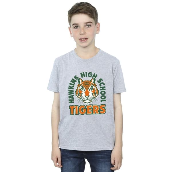 Netflix Boys Stranger Things Hawkins Arch Tiger T-Shirt